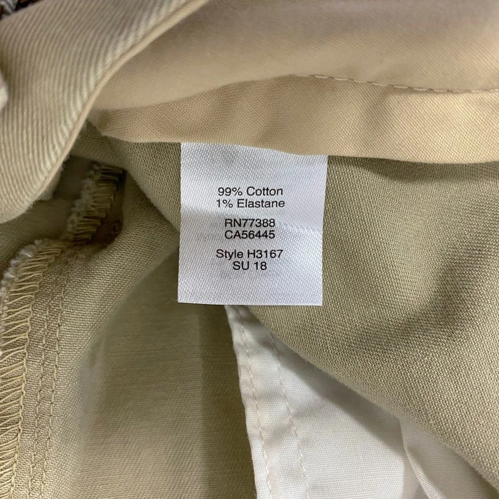 J.Crew Flex Driggs Tan Khaki Chino Pants Men's 31 x 30 Flat Front